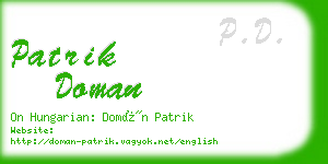 patrik doman business card